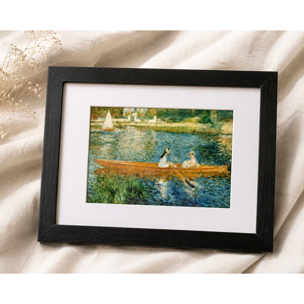The Skiff (La Yole) by Renoir | Impressionist Seine River Framed Print Wall Art